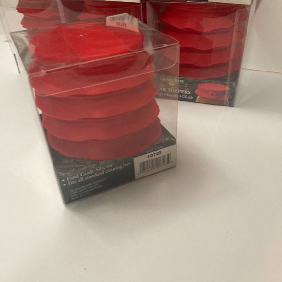 Granite Ware Silicone Canning Jar Toppers Lid Standard Red 9 Packs - Picture 8 of 13